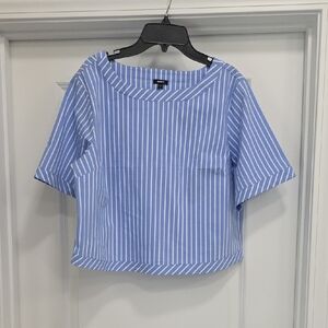 Express Light Blue Striped Blouse